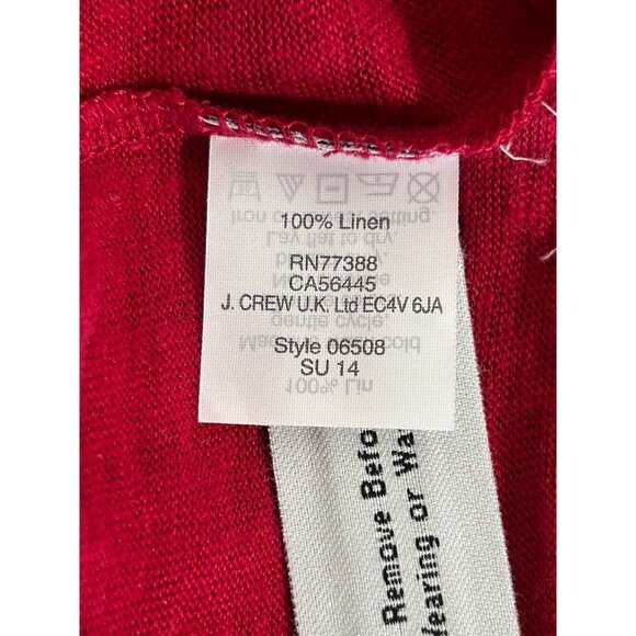 Madewell Women's Modern Linen Muscle Tee in Nouveau Red - Sz XS - NWT - Picture 6 of 8